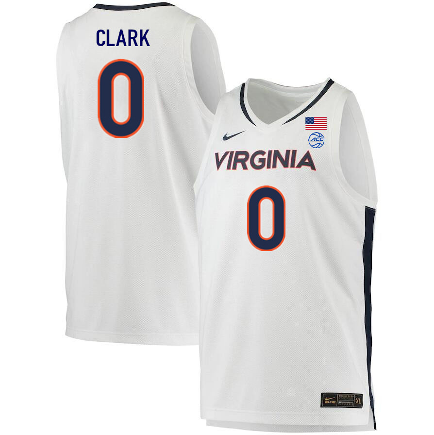 Men #0 Kihei Clark Virginia Cavaliers College 2022-23 Stitched Basketball Jerseys Sale-White